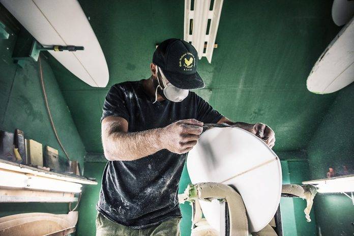 Surfboards getting designed