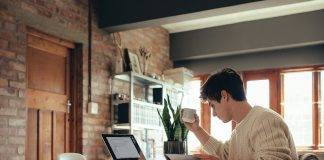 Man Working Remotely