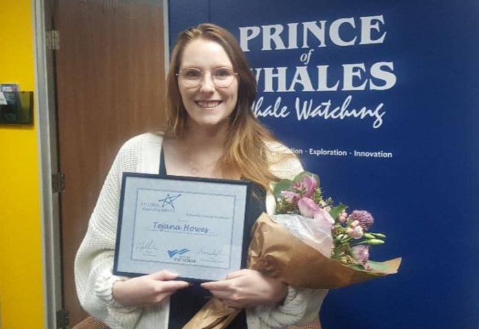 Tejana Howes of the Prince of Whales Awarded a VHA for Outstanding Performance