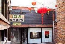 exterior of Victoria Chinatown museum pop-up exhibit