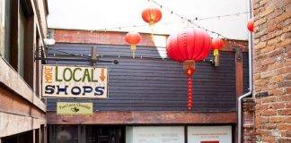 exterior of Victoria Chinatown museum pop-up exhibit
