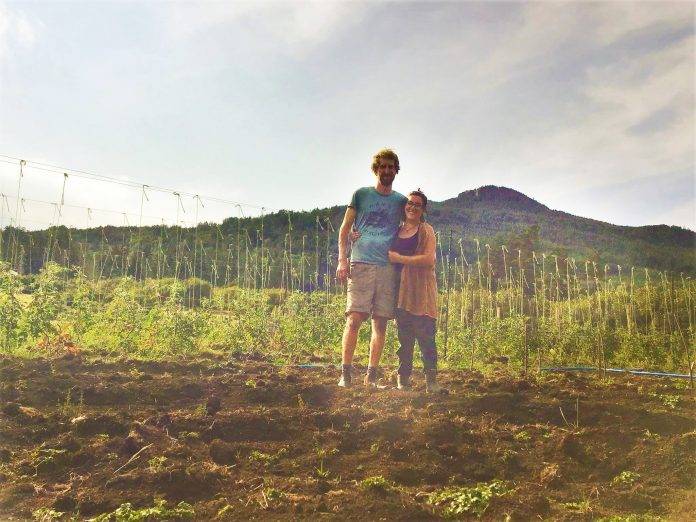 Callum Bottrell and Megan Henwood, owners of Digable Roots.