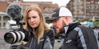 Photo of Amanda Eyolfson and Mike Walker of Roll Focus Productions.