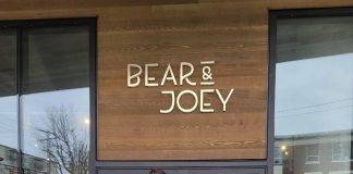 Peter Wood and family, owners of Bear and Joey restaurant