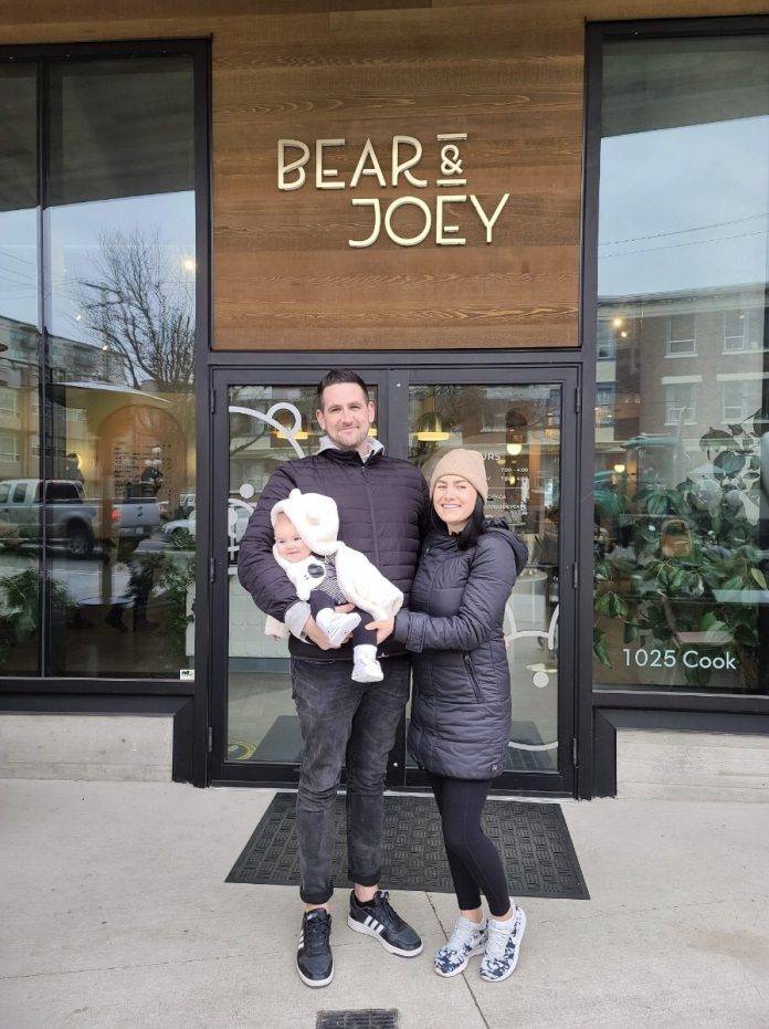 Peter Wood and family, owners of Bear and Joey restaurant