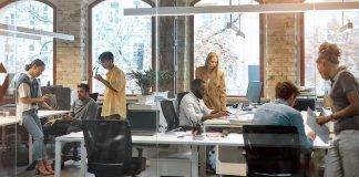 People working in an office