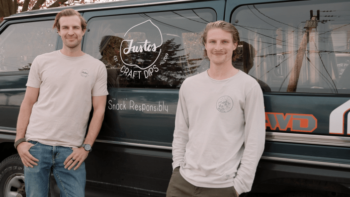Justo's Craft Dips The Justos team standing by their van.
