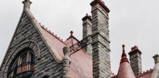 Videographer shooting footage of Craigdarroch Castle