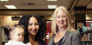 Bolen Books was founded by the late Mel Bolen, mother of Samantha Bolen (left) who is pictured with her daughter Madeline Holmes and her granddaughter Willa.