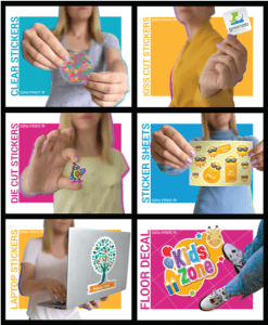 Collage of stickers by Sira Print