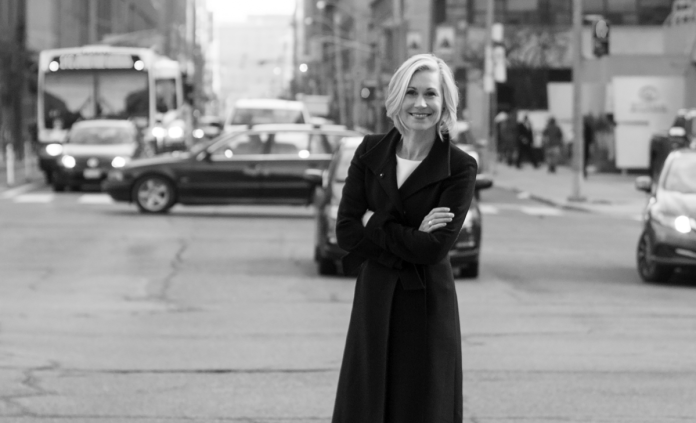 Jennifer Keesmaat in a downtown street scene