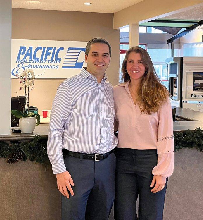 Peter and Lori Stofko of Pacific Rollshutters & Awnings