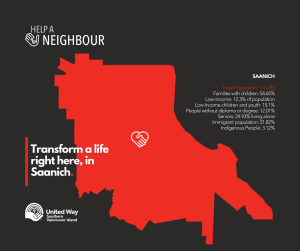 Example of interactive map for United Way Help a Neighbour campaign