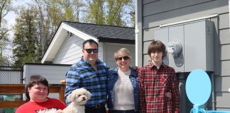 Nancy, Dwayne and their children moved into a fully accessible, barrier free Habitat for Humanity home in a 10-unit multi-family complex in North Saanich on April 29th, 2022.