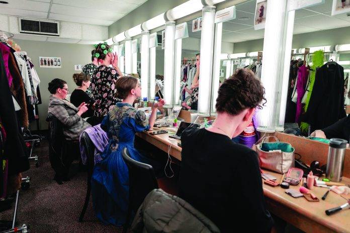 Backstage Don G-3509 copy Backstage at the Pacific Opera Victoria’s production of Don Giovanni. The company used the pandemic to invest in itself, employing artists to create sets and costumes for future productions.