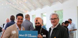 Victoria Chamber of Commerce members at a Chamber Mixer in August, 2022
