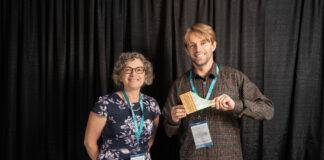 2023 Ecopreneur of the Year award winner Julian Hockin Grant with award sponsor Centre for Social and Sustainable Innovation. Photo supplied.