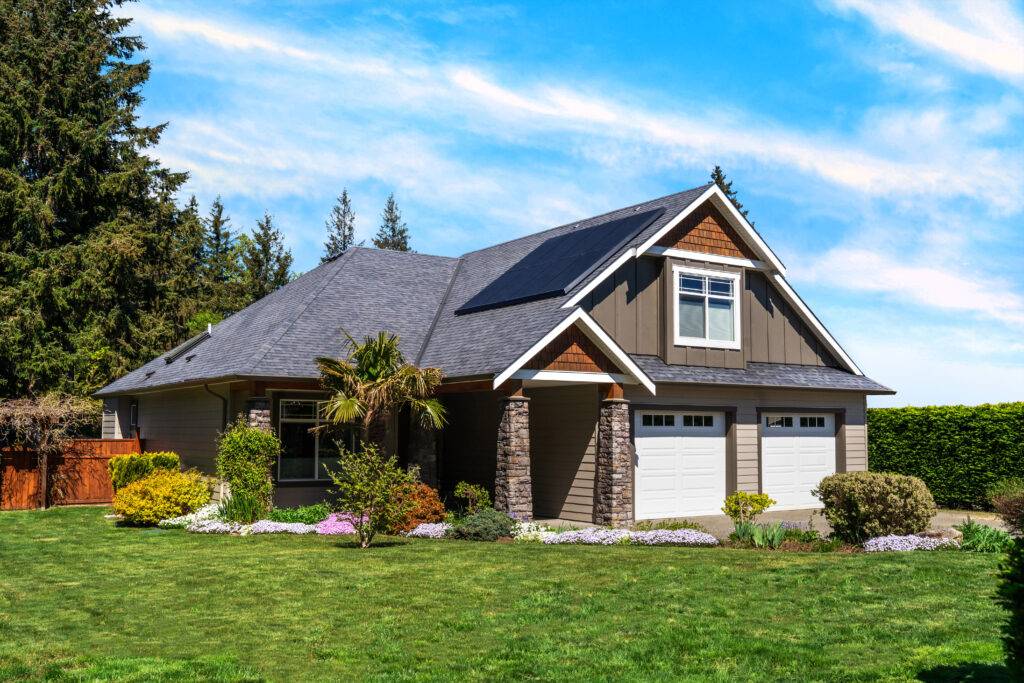 Solar panels provided by Hakai Energy Solutions on Vancouver Island