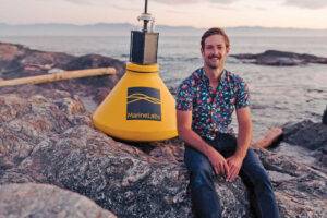 CoastAware, MarineLabs. Launched: 2017. Category: Maritime Weather Intelligence. Description: Powered by high-resolution, rapidly deployable sensor network. This robust system provides users real-time, AI-driven weather insights, ensuring continuous and reliable coastal monitoring. Unique capability for rapid updates and high-capacity data transmission. Pictured: Scott Beatty, MarineLabs CEO. Photo: MarineLabs.