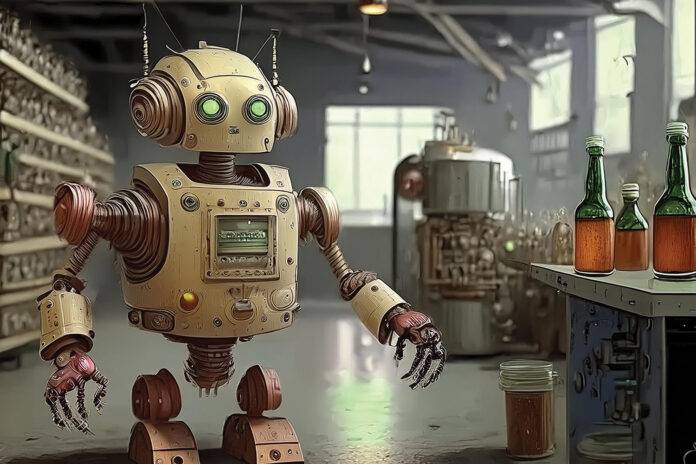 Robot making beer AI is deeply integrated and evolving how and when we work.