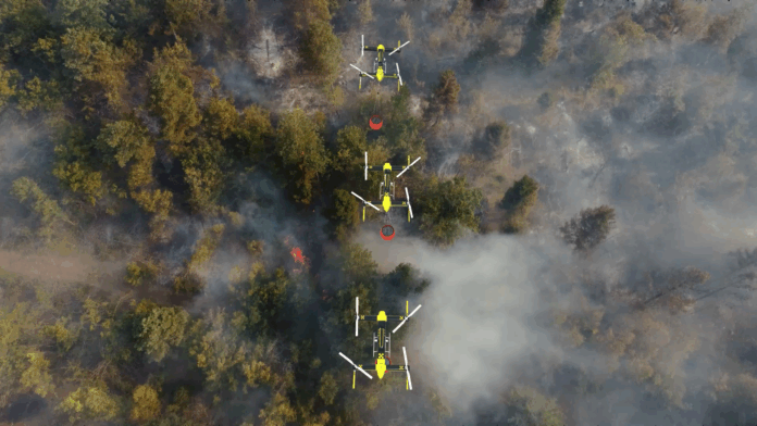 Fireswarm Drones Simulation