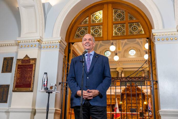 52442157331_979b82abcd_b The late Honourable John Horgan, former Premier of BC, addresses the media, on October 20, 2022. Photo: Flickr/BC Gov.