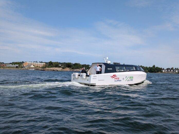 Greenline Marine and FRS Clipper hosted a public demonstration of the Artemis EF-12 Escape, an all-electric, hydrofoil passenger ferry.