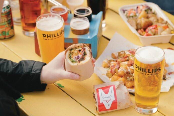 Victoria BC lunch Roast Sandwich Shop at Phillips Brewery