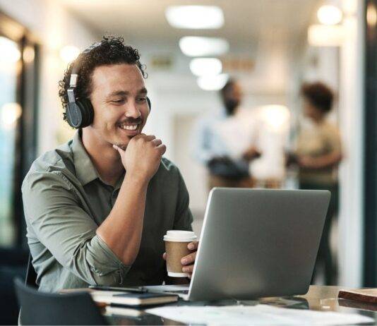 Cancel Culture headphones used for business calls