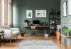 Zen @ Work Modern calm home office with plants