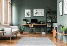 Zen @ Work Modern calm home office with plants