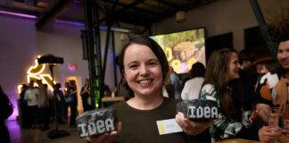 Douglas Weekly – November 12 Emily Wilson, of A Light Studio and Man and Son Design, with their awards for Product Design and Ideated On the Island. Photo credit: Hélène Cyr/Design Victoria.