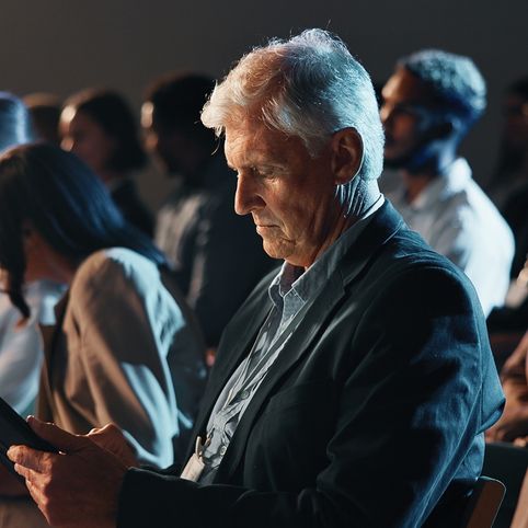 Audience engaged in a presentation.