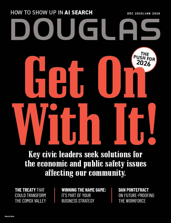 Douglas Dec25 + Jan26 COVER Douglas Magazine Cover for looking ahead to 2026