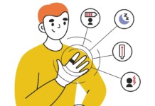 illustration of a guy wearing an Oura ring