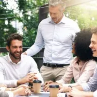 mentor at workplace with young professionals